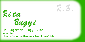 rita bugyi business card